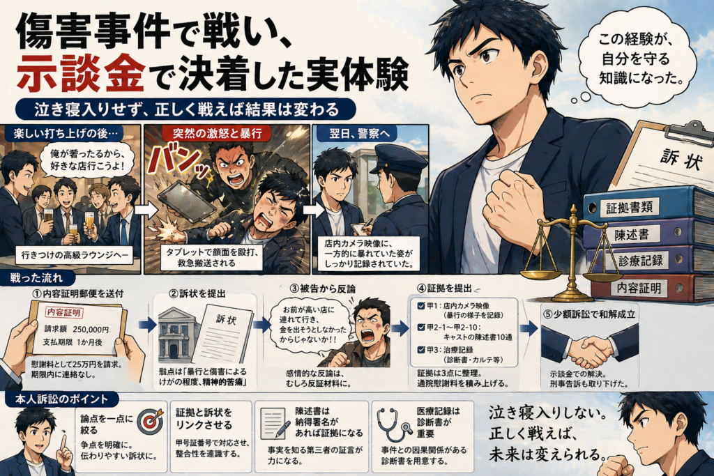 傷害事件本人訴訟