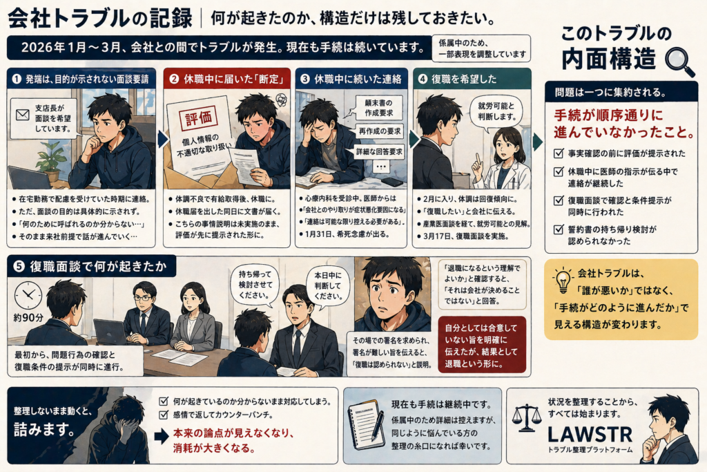 会社トラブル復職