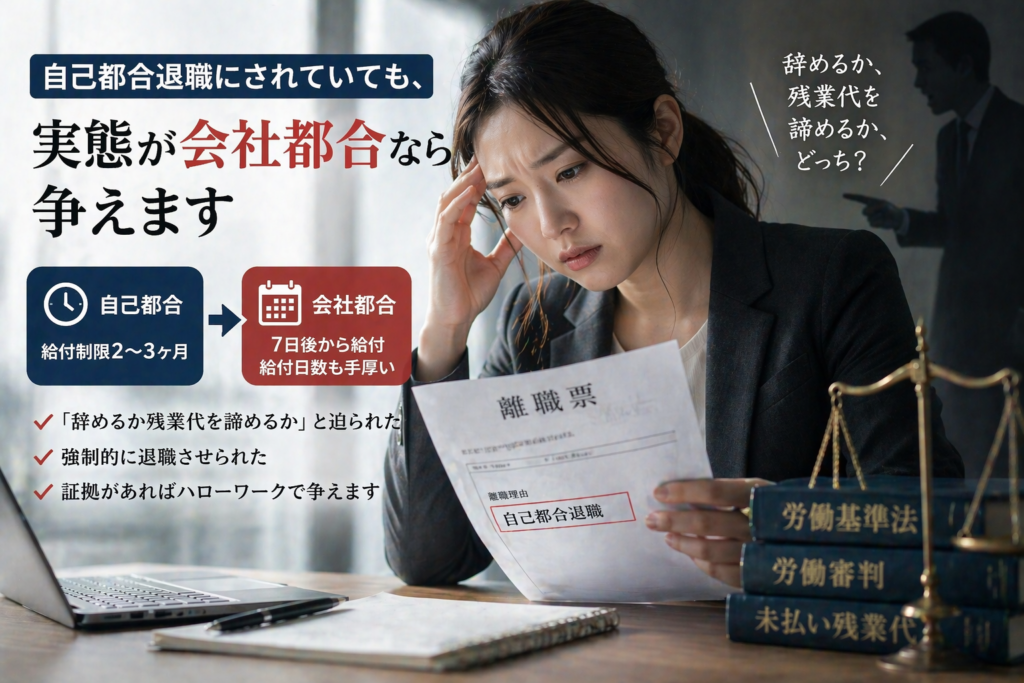 自己都合退職と会社都合退職