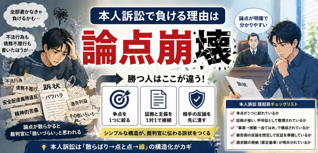 本人訴訟　負ける　理由