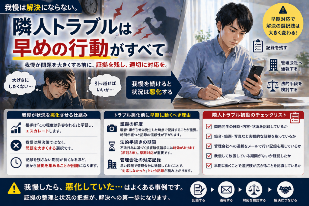 隣人トラブル　我慢