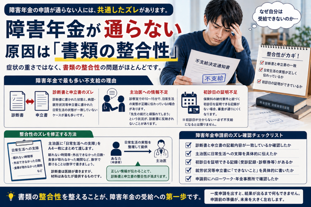 障害年金　通らない