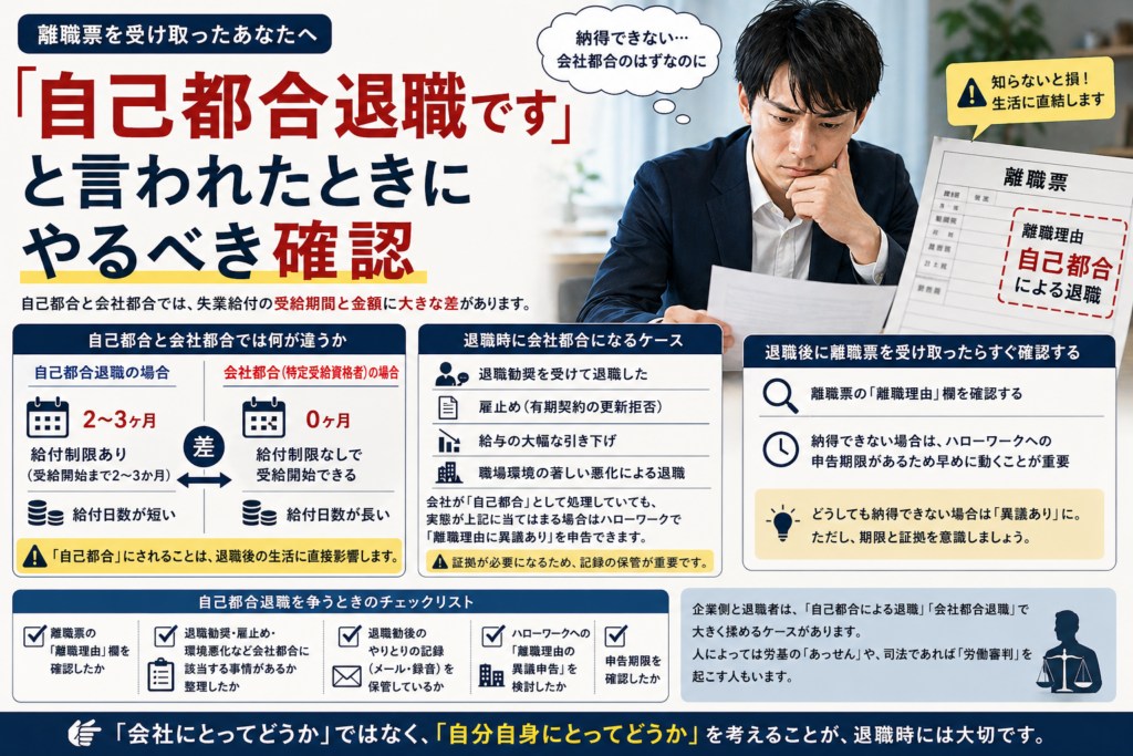 自己都合退職　会社都合退職