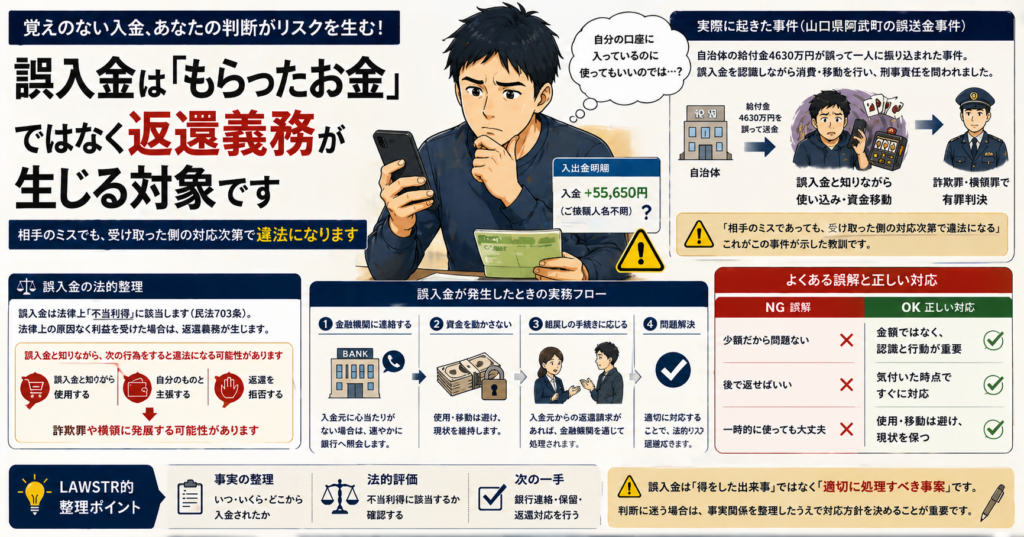 誤入金　対処法